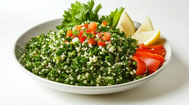 Frischer Tabbouleh-Salat mit grünen Zutaten