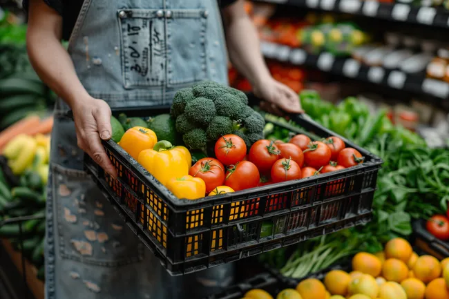 Frisches Bio-Gemüse aus dem Supermarkt