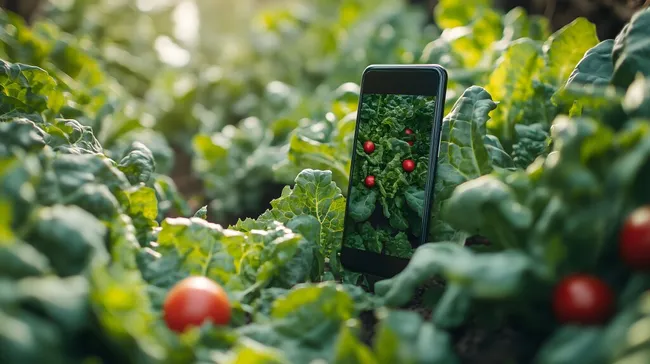 Frisches Gemüse in einem Bio-Garten