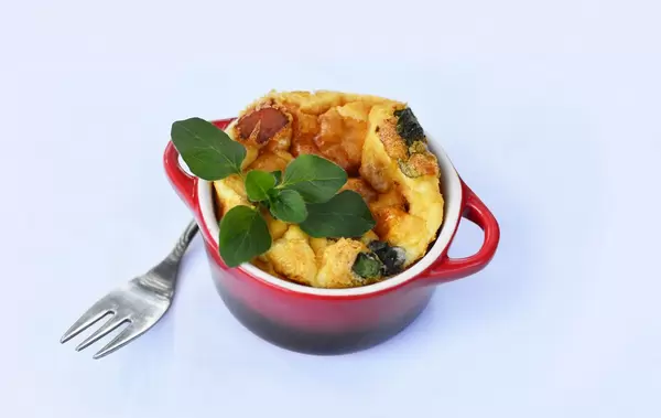 Frittata mit Spinat und Speck