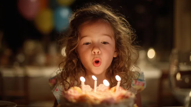 Fröhlich auslösende Geburtstagstorte mit Kerzen