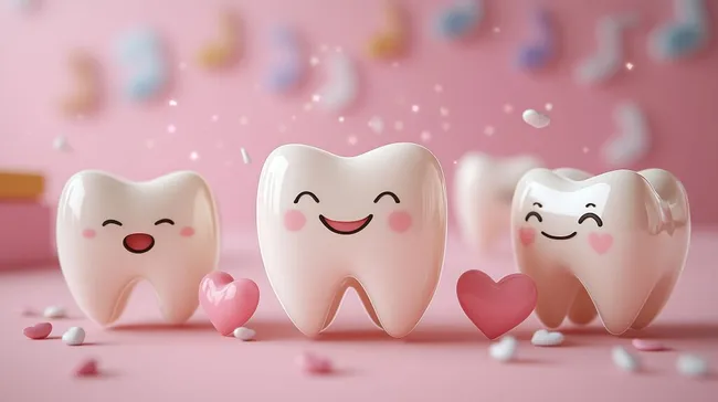 Fröhliche Zahnfee-Charaktere für Zahngesundheit und -pflege