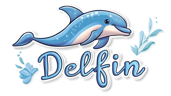 Fröhlicher Delfin in blauem Ozean