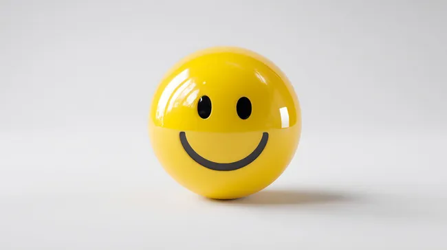 Fröhliches Smiley-Symbol für Freude und Glück