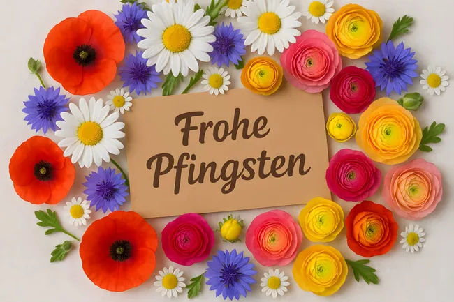 Froher Frühling: Bunte Blumengrüße für Pfingsten