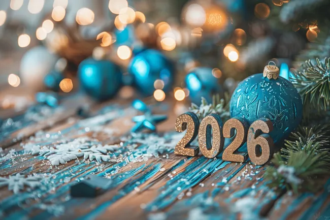 Frohes neues Jahr 2026 Hintergrund