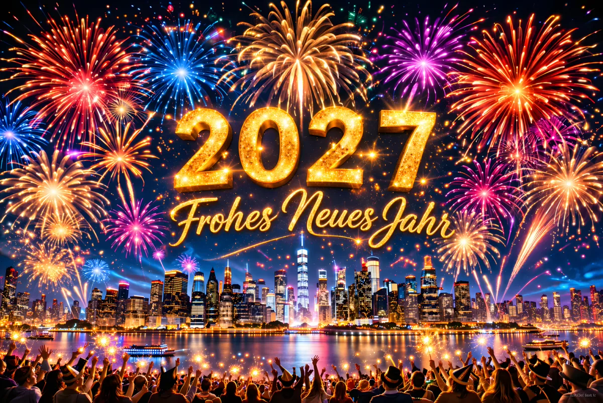 Frohes Neues Jahr 2027 kostenlos herunterladen