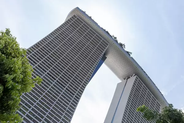 Froschperspektive: Marina Bay Sands