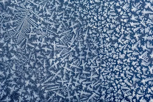 Frost pattern on blue background