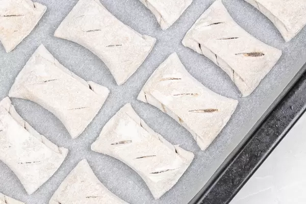 Frozen Puff Pastry Cookies ready for baking