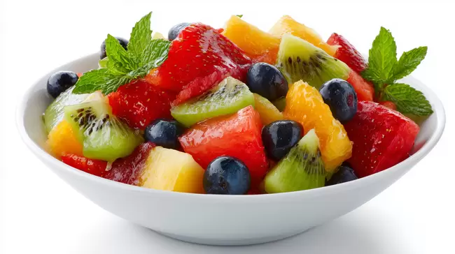 Fruchtige Sommerfrische - Gesunder Obstsalat mit Beeren