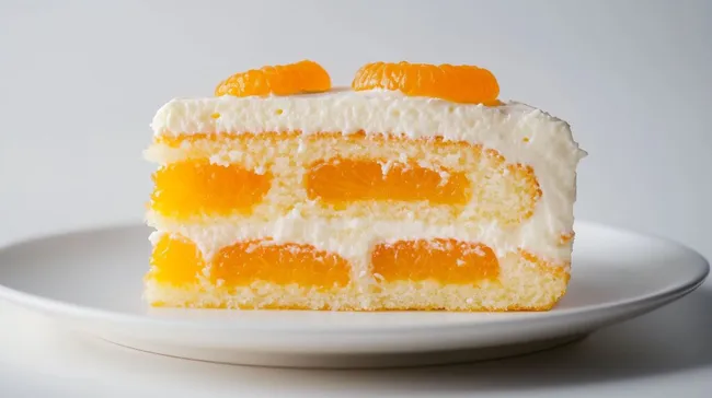 Fruchtiger Fantakuchen mit Mandarinen und Sahne