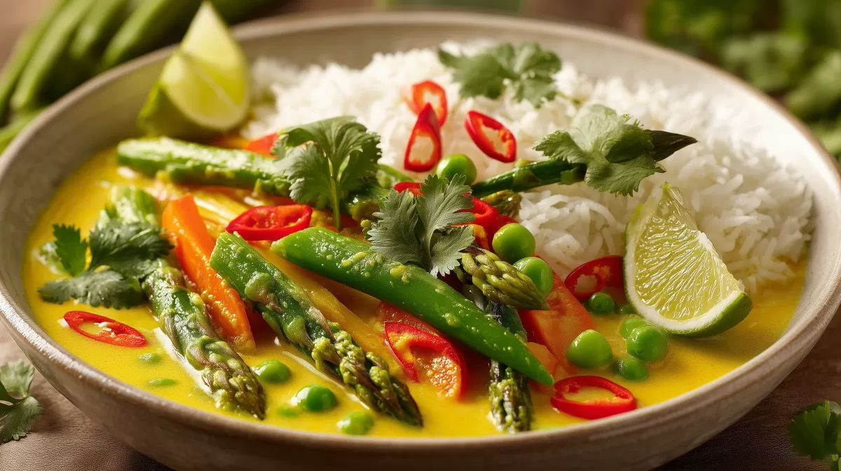 Frühlings-Curry mit Gemüse und Basmati-Reis