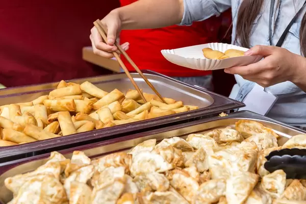 Frühlingsrollen und chinesische Maultaschen - Chinafest, Köln