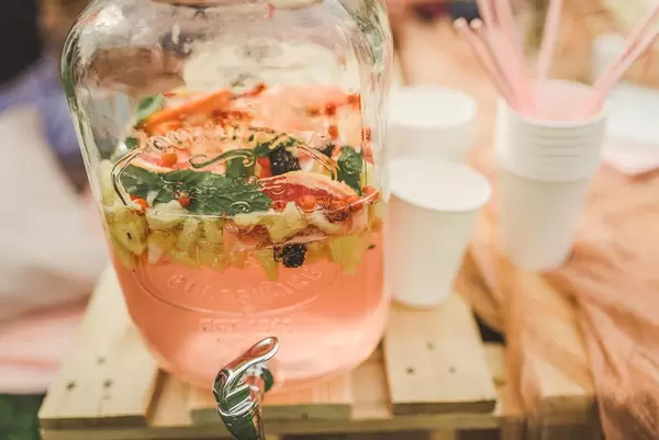Fruit Lemonade In A Glass Jug