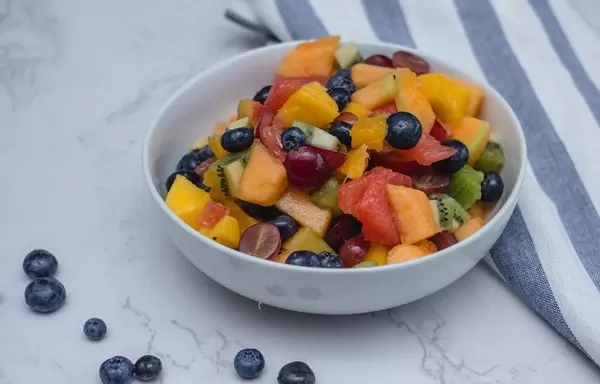 Fruit Salad in a Bowl in a White Bowl  (Flip 2019) (Flip 2019)
