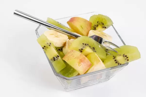 Fruit salad with Apple Banana and Kiwi