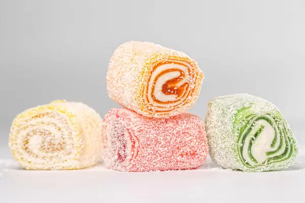 Fruit turkish delight or lokum candy