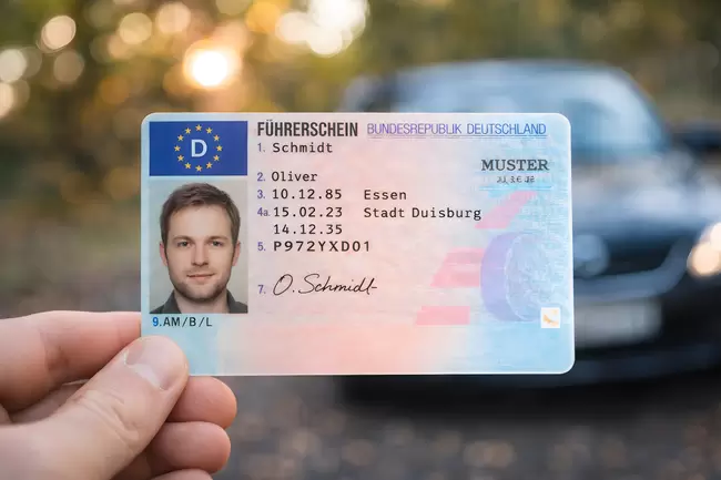 Führerschein Nahaufnahme - Deutsches Ausweisdokument