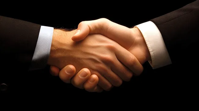 Führungskräfte bei Geschäftsvereinbarung