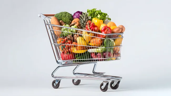 Füllhorn des Gemüseanbaus - ein Einkaufswagen voller Vitamine