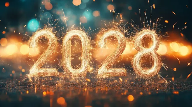 Funkeln und Glanz: Feuerwerk zum Neuen Jahr 2028