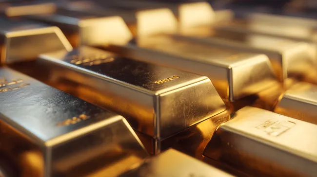 Funkelnde Goldbarren für hochwertige Darstellungen