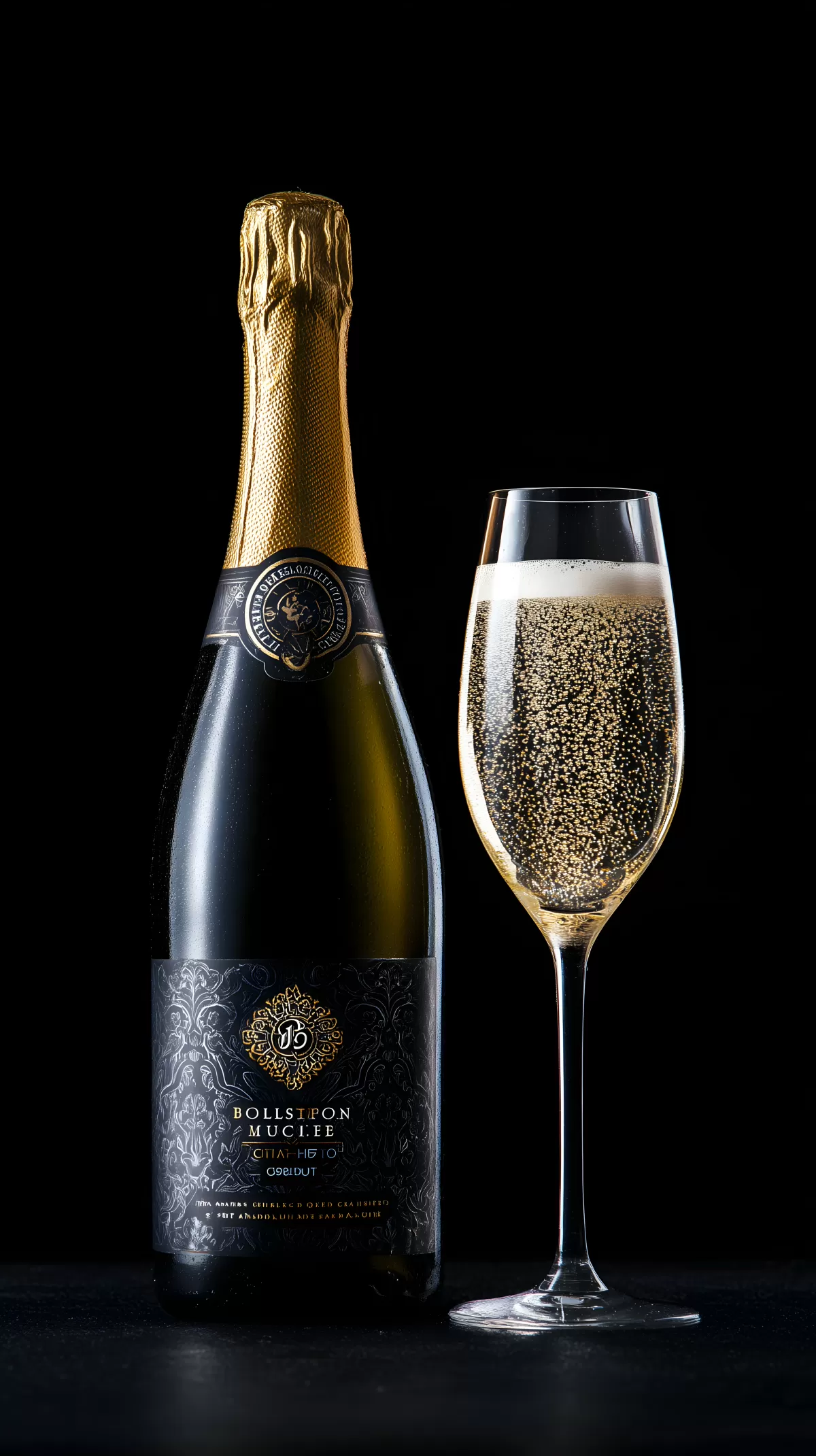Funkelnder Champagner in elegantem Glas