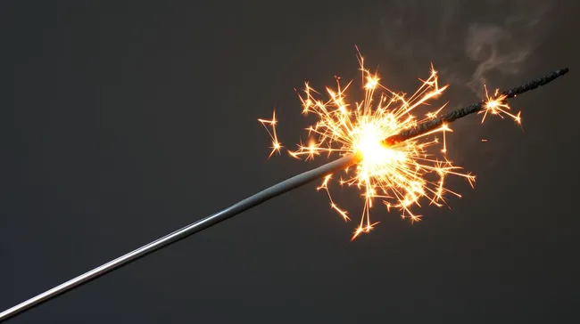 Funkendes Wunderkerzen-Spektakel vor dunklem Hintergrund