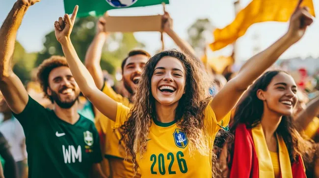 Fußball-Fans bei der WM 2026 Feier
