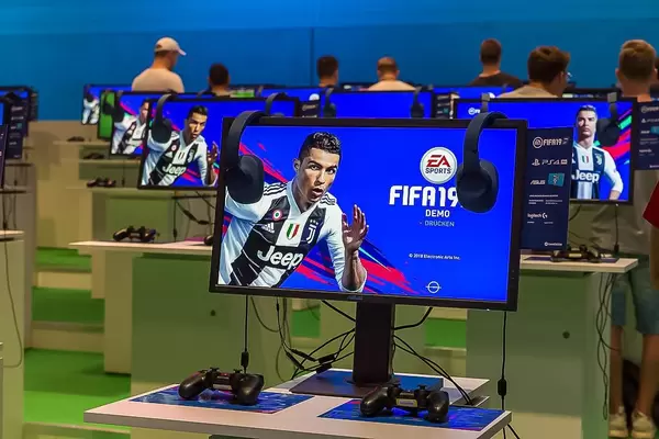 Fußballsimulation als Videospiel auf der Konsole