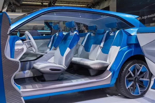 Futuristic interior design of Chinese electric SUV car Wey-S