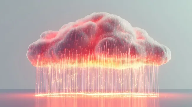 Futuristisches Lichtspiel in der Wolke