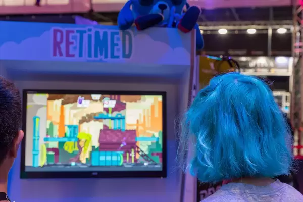 Gamescom 2018 visitors playing Retimed