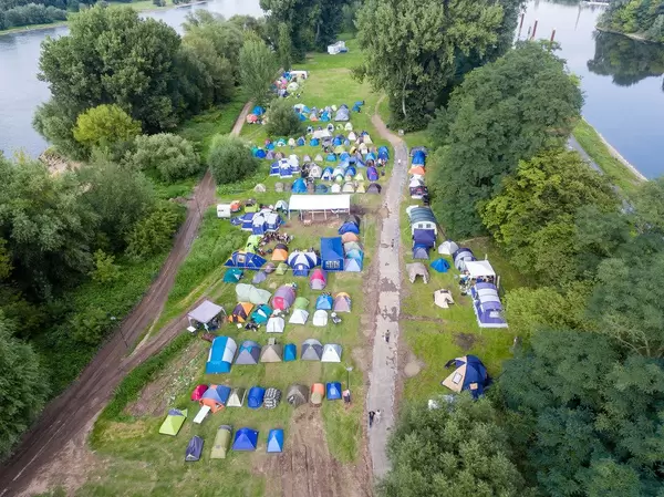 Gamescomcamp im Kölner Jugendpark während der Gamescom 2017