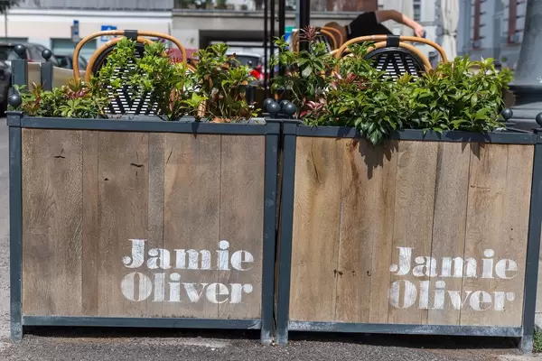 Garden at Viennese restaurant Jamie's Italian Vienna Downtown by Jamie Oliver