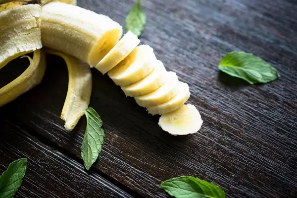 Garnished chopped bannana