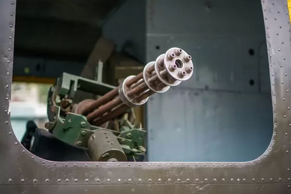 Gatling Gun in a Helicopter in front of the War Remnants Museum in Saigon