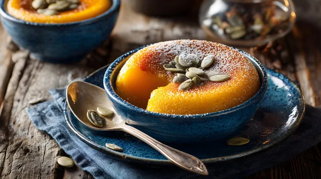 Gebratener Kürbiskuchen mit knusprigen Kernen