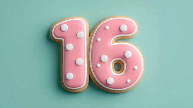 Geburtstagskuchen mit Punkten und Zuckerguss