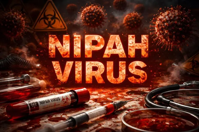 Gefährliches Nipah-Virus - Illustration der neuen Pandemie-Bedrohung