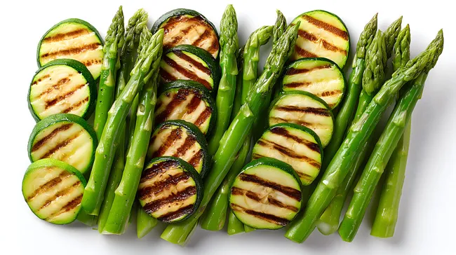 Gegrillte Zucchini und Spargel - Leckeres Gemüsegericht
