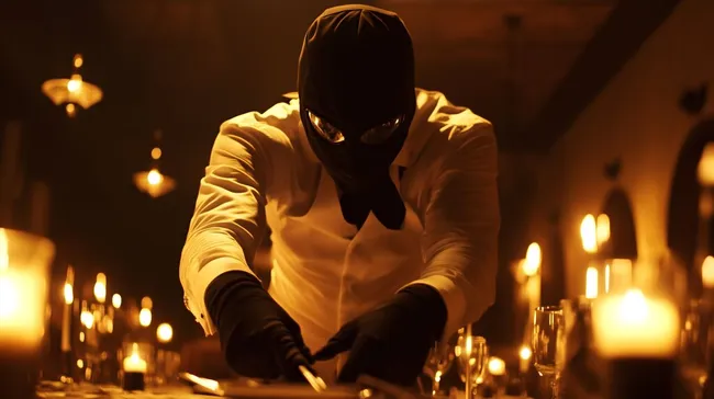 Geheimnisvoller Mann in dunkler Umgebung