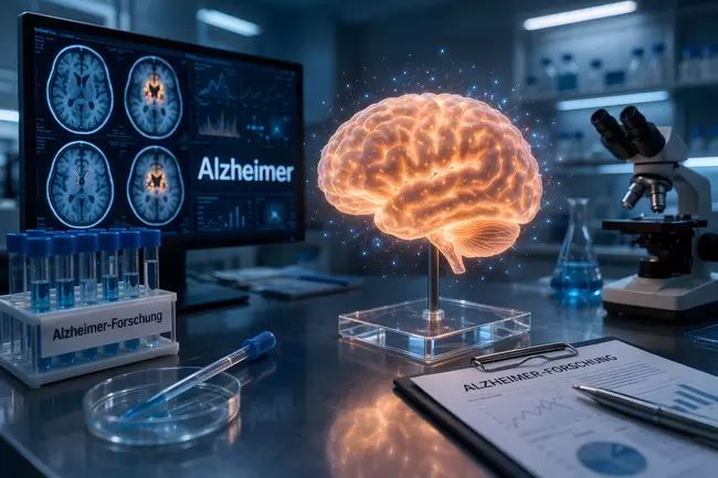 Gehirn-Forschung und Alzheimer-Diagnose im Labor