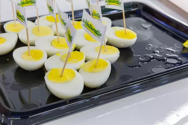 Gekochte Eier als Häppchen von le Naturelle