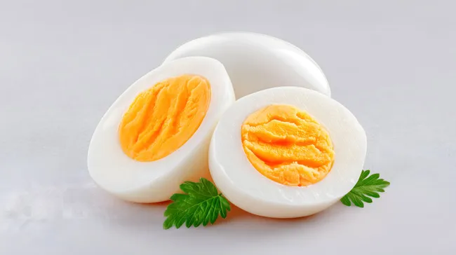 Gekochte Eier mit frischen Kräutern