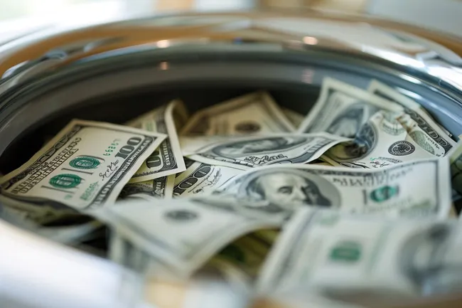 Geldscheine in einem Glas