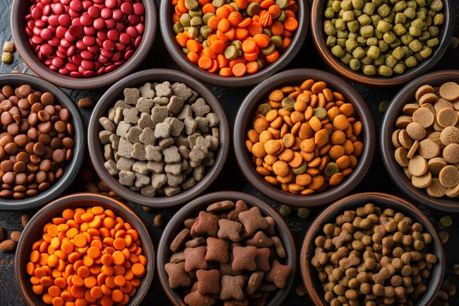 Gemischte Lebensmittel in Schüsseln