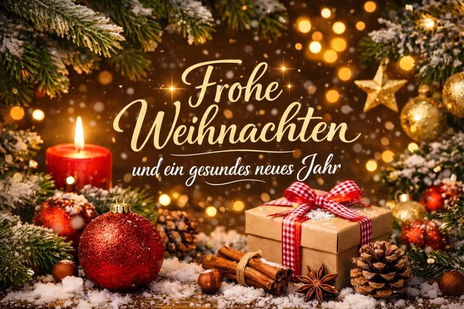 Gemütliche Weihnachtszeit mit Geschenken und Dekorationen