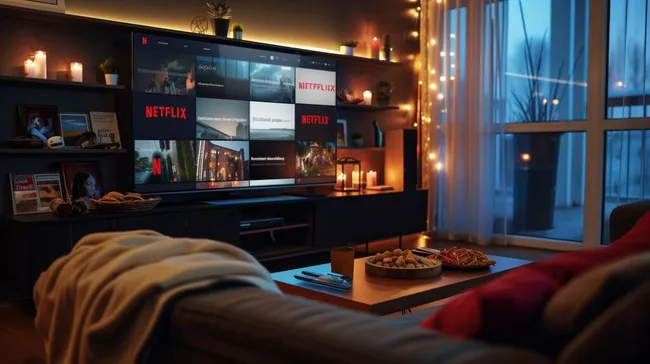 Gemütlicher Abend vor dem Netflix-Fernseher
